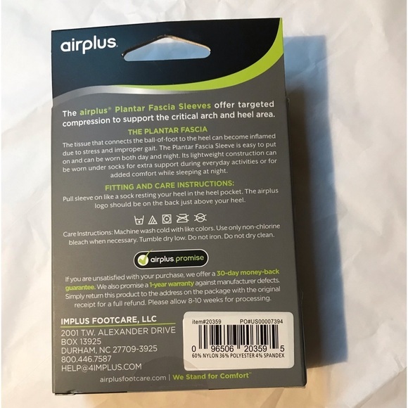 NIB AIRPLUS SIZE L/XL PLANTAR FASCIA SLEEVE ONLY ONE IN BOX 🚀SEE DESC👇🏻 - Picture 2 of 5